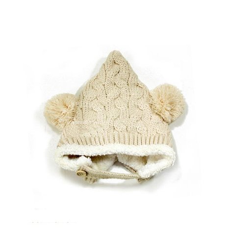 Baby/kinderen gebreide wintermuts 