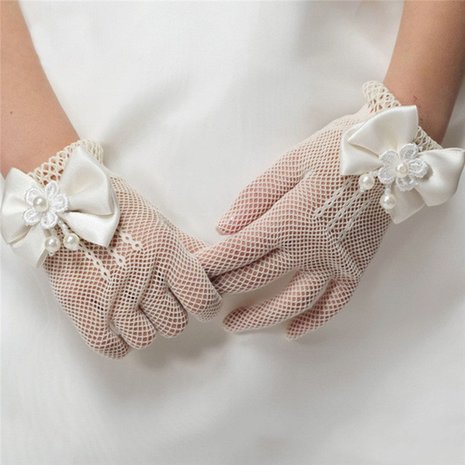 Handschoenen visnet bruidsmeisje/communie 